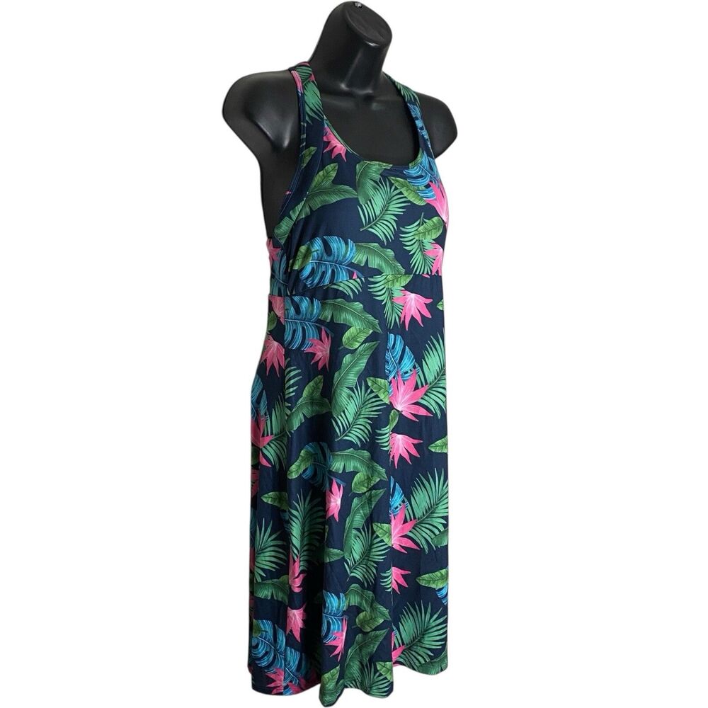 Kyodan Athletic Dress Womens M Golf Tennis Tropical Racerback Stretch Vacay NEW